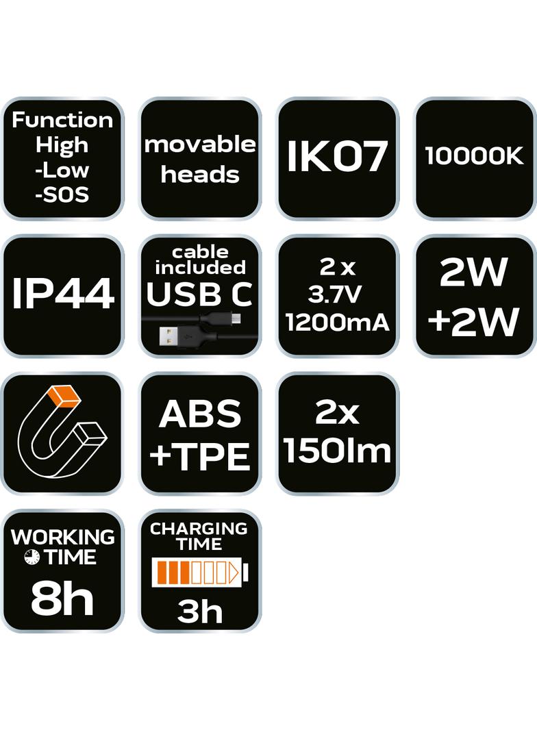 Lampa na szyje 300lm