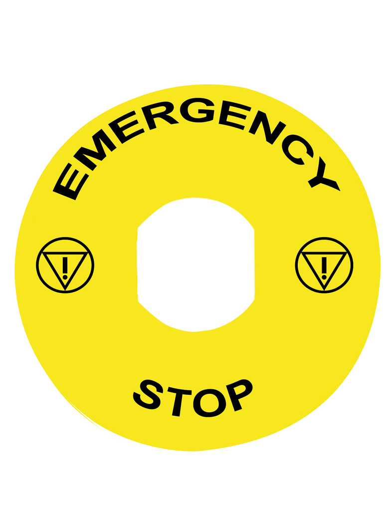 Harmony XB4 Etykieta do przycisku /EMERGENCY STOP/ ZBY8330 Schneider