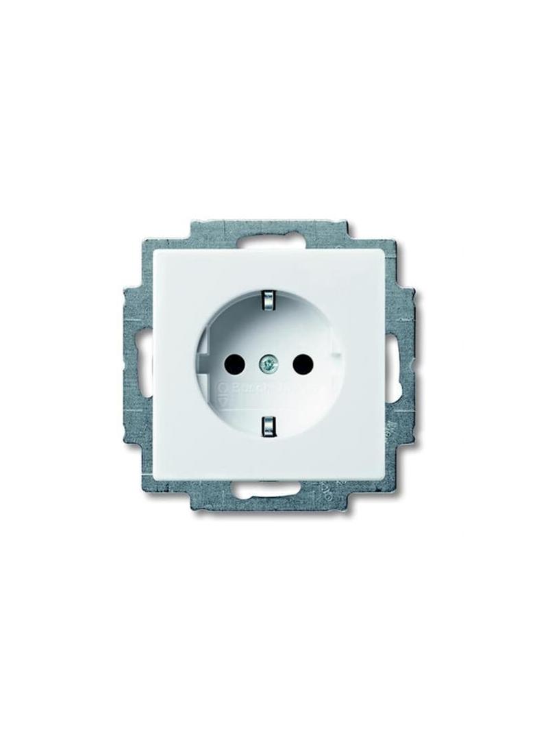 BASIC55 Gniazdo SCHUKO z przesłonami Z szybkozłączami Z uziemieniem, 2P+E biały alpejski