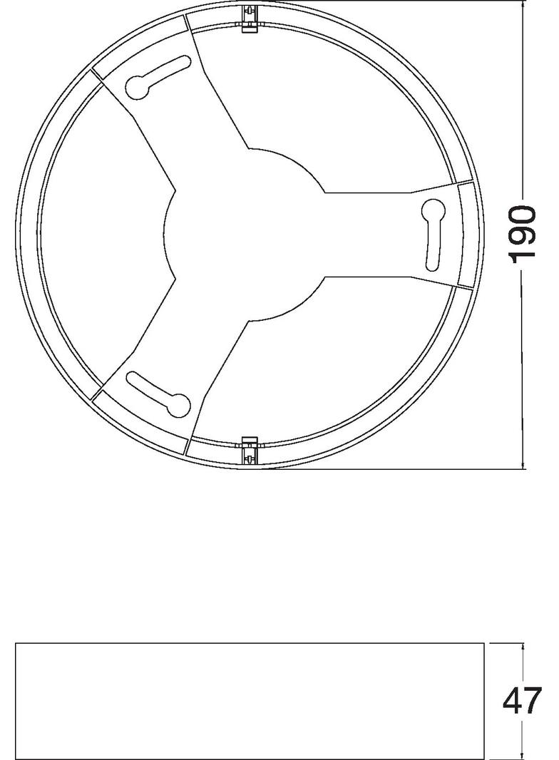 Ramka do oprawy DOWNLIGHT IP44 DN 190 WT
