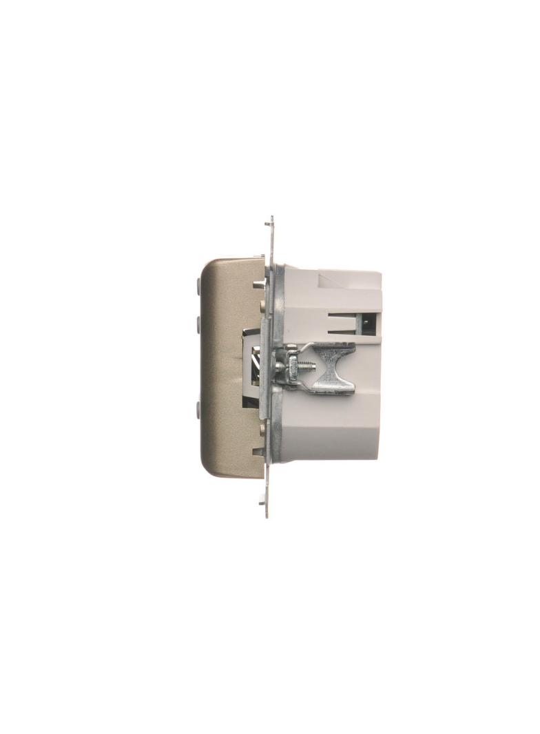 Simon 54 Regulator temperatury z wyświetlaczem z czujnikiem wewnętrznym 16(2) A 230V złoty mat DTRNW.01/44 KONTAKT