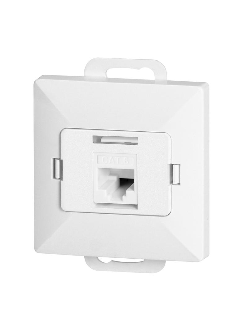Gniazdo 1xRJ45 Cat5 Pearl, RJ45-5CAT/P1, biały