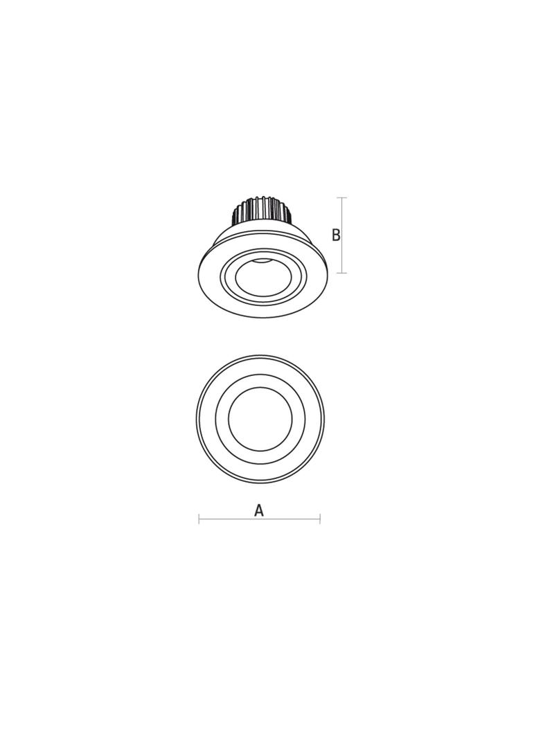 FIALE II 6W COB 38st 230V CW OCZKO LED pierścień szczotkowane aluminium
