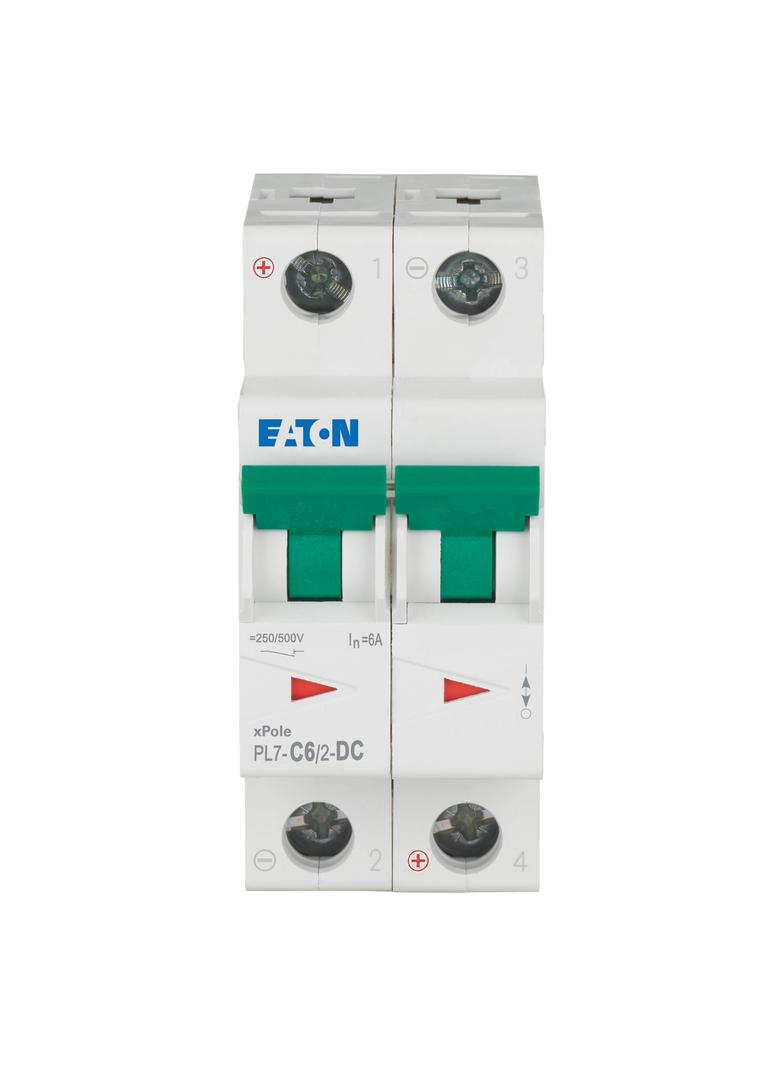 PL7-C6/2-DC Wyłącznik nadprądowy 10kA DC C6A 2P 264899 EATON
