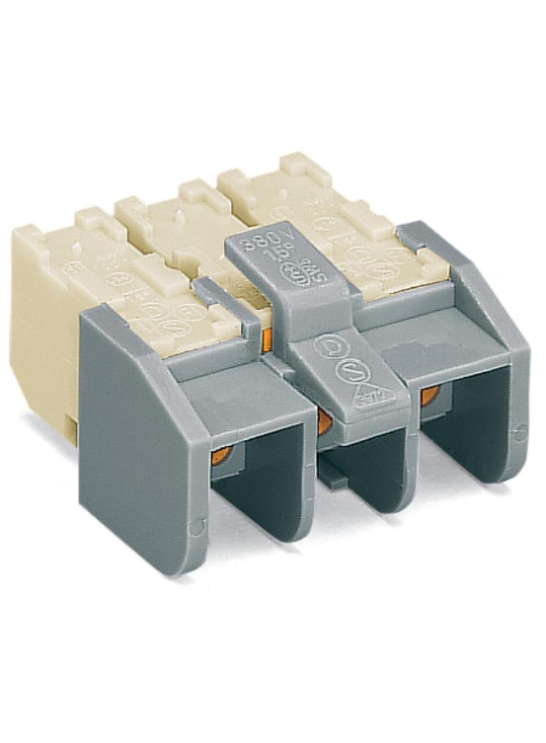 gniazdo wtykowe 2,5 mm2 5-polowe białe/szare