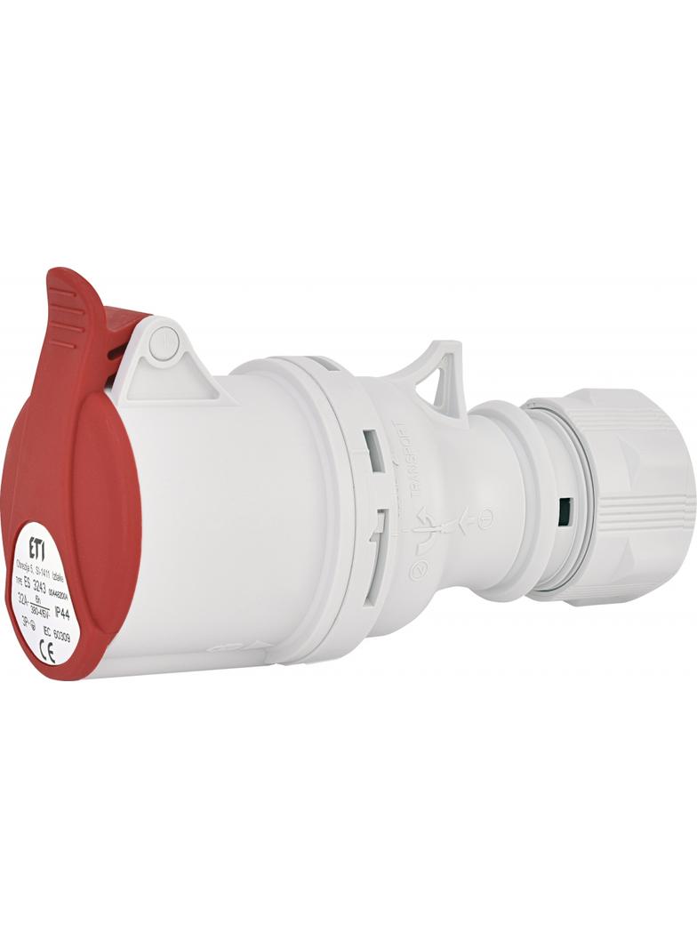 32A 400V 3P+PE Gniazdo przenośne IP44 ES 3243 004482004 ETI