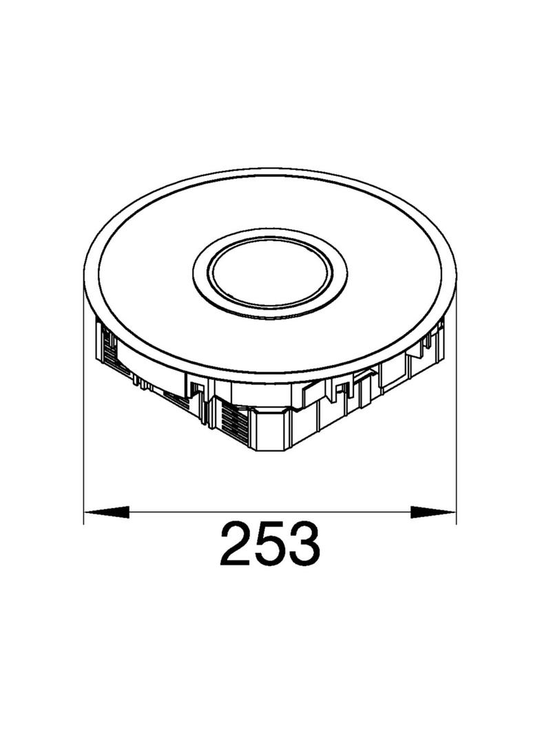 tehalit.VE-EE Podłogowy punkt zasilania tubus R2 3mm podłoga podn aluminium VANR2003 HAGER