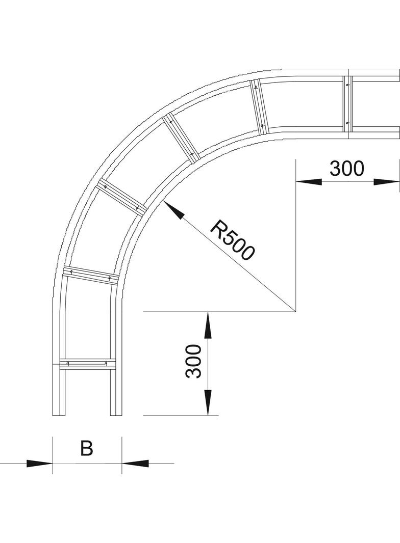 ŁUK DO DRAB.WKL 90 110X500 FS