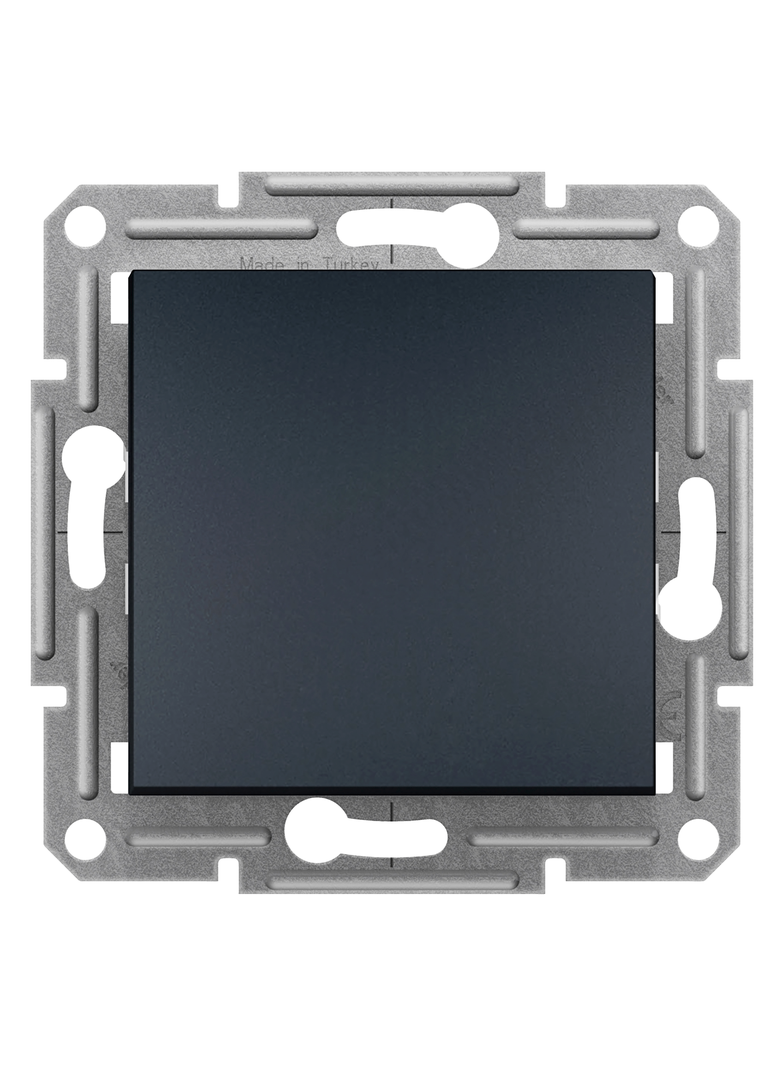 Asfora, łącznik 1-biegunowy, bez ramki, zaciski śrubowe, antracyt