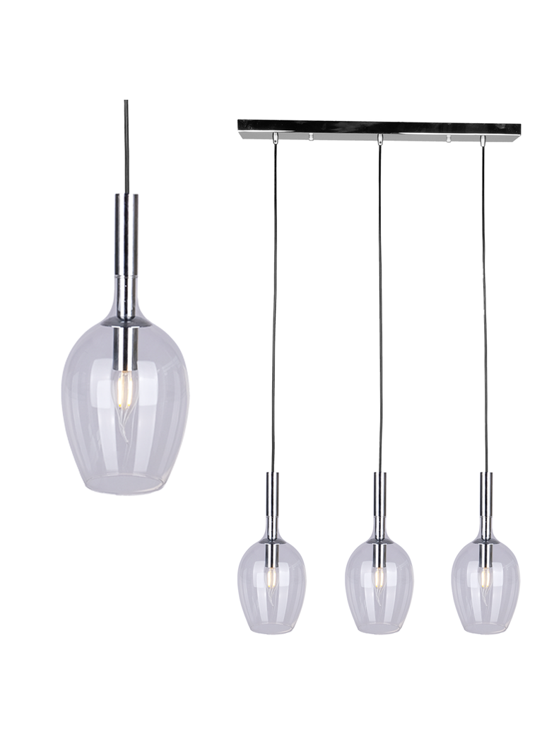 Milagro lampa wisząca Tango Clear 3xE14 chrom ML6164