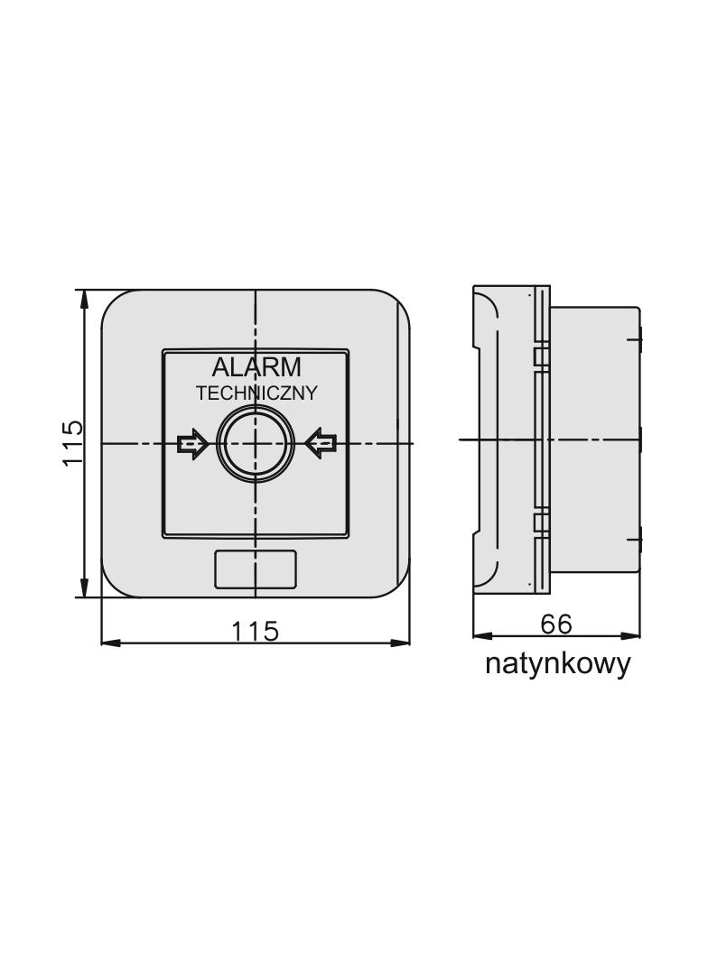 WA-6s 4 tory prądowe 12A NC-NC NC-NC ALARM, Wyłączniki alarmowe samoczynne natynkowe 921417 ELEKTROMET