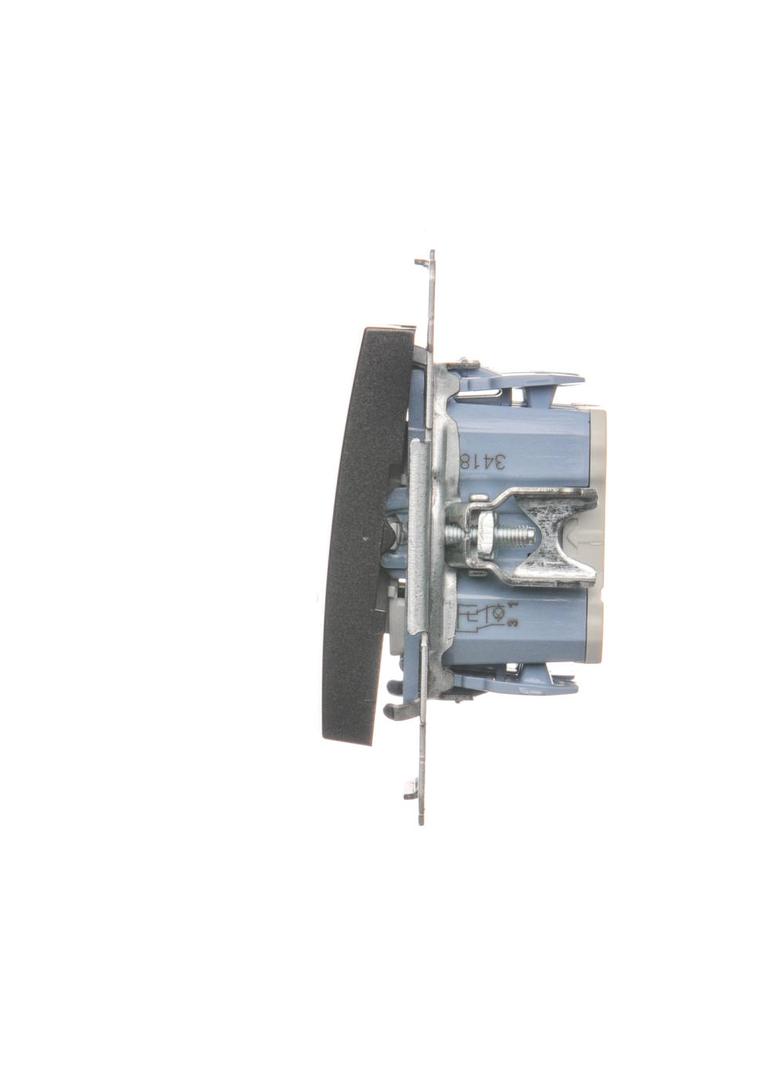 Simon 54 Łącznik krzyżowy podwójny z podświetleniem 10A 250V szybkozłączka antracyt DW7/2L.01/48 KONTAKT