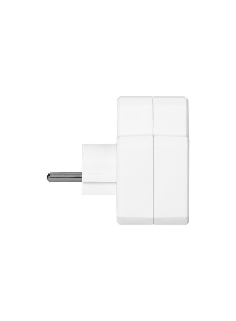 Rozgałęźnik 2x2P+Z (Schuko) z włącznikiem, biały OR-AE-13187(GS) ORNO