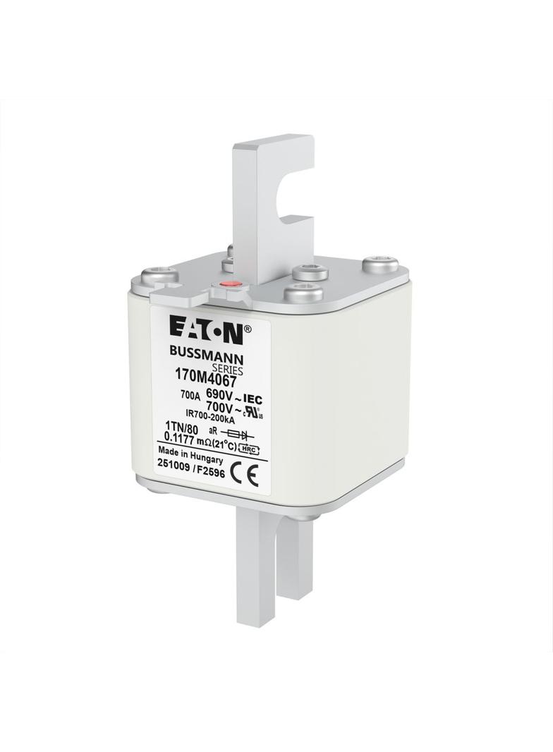 700A 690V 1TN/80 aR INDICATOR FUSE Wkładka szybka 700A AC 690V DIN 1 53x66x108 mm aR DIN 170M4067 EA