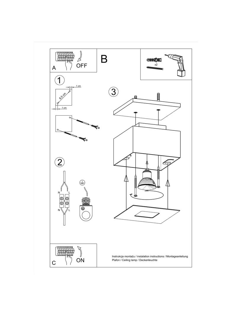 Sollux Plafon MONO 1 biały SL.0066