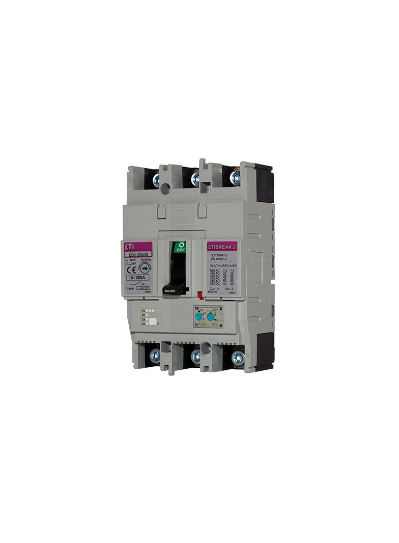 Wyłącznik mocy 65kA wyzw. TM EB2 250/3H 160A 3P 004672130 ETI