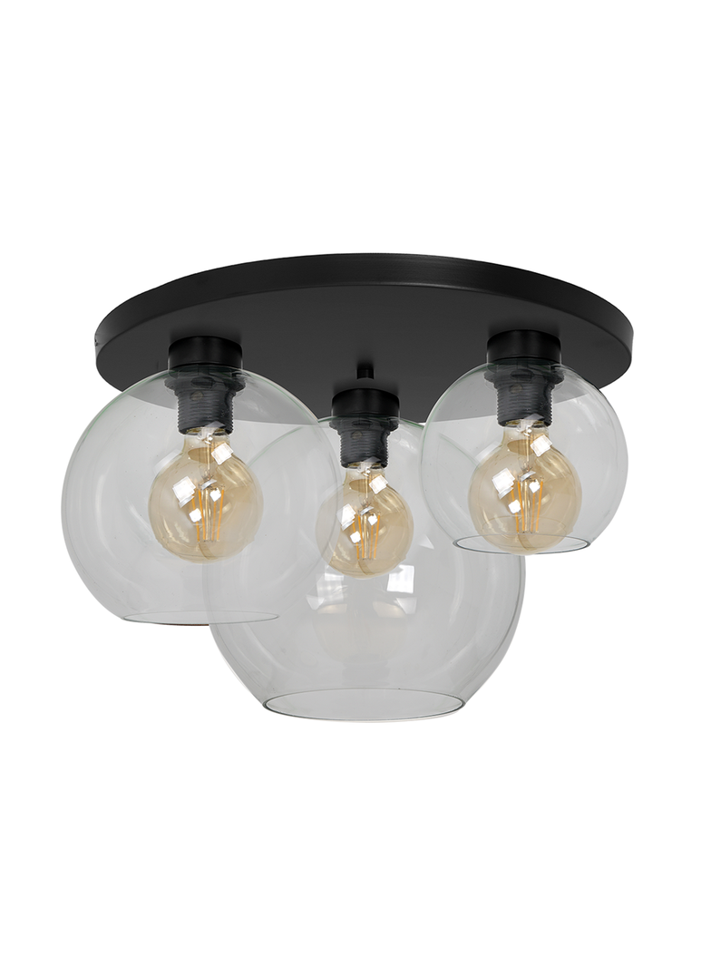 plafon Sofia Clear 3xE27 czarny MLP6586 Milagro