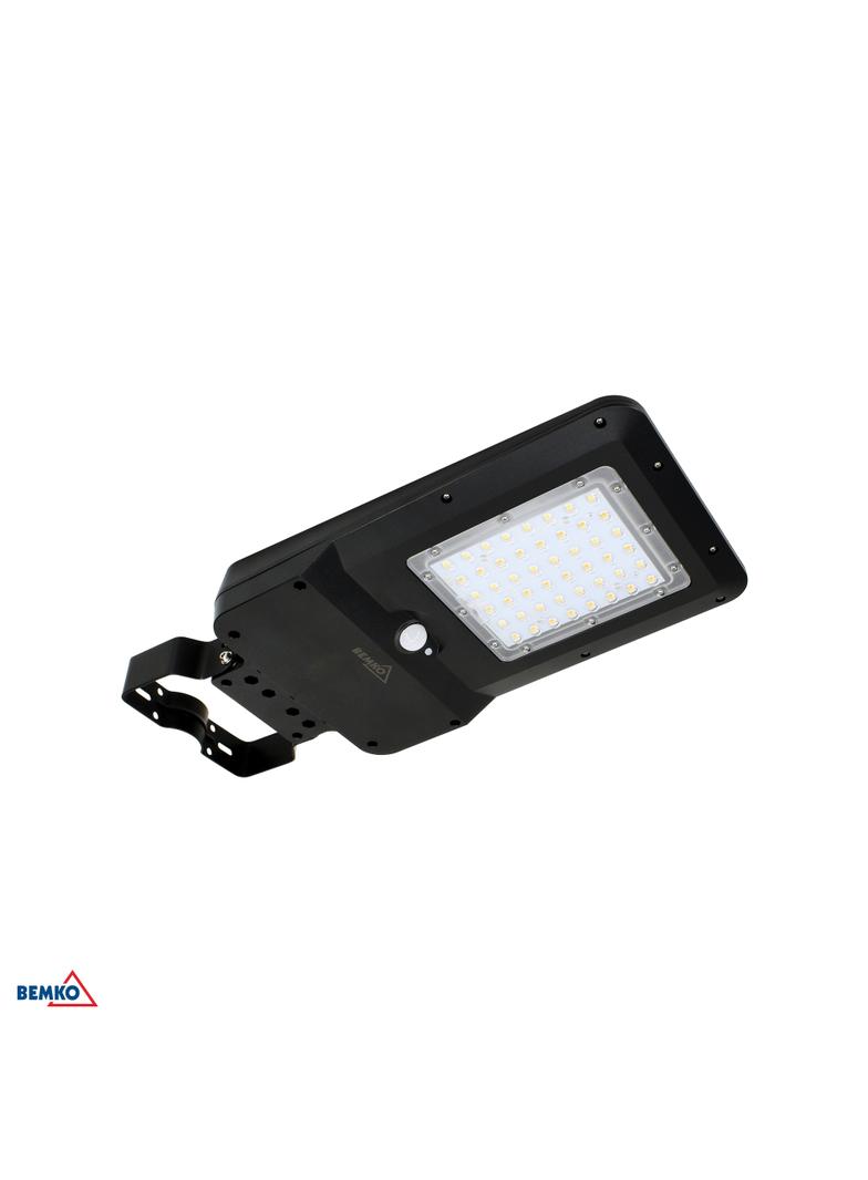 SOLARNA OPRAWA LAMPA ULICZNA LED SOLGER 20W 3000lm 3000/4000/6000K IP65 CZARNA Czujnik ruchu PIR BEM