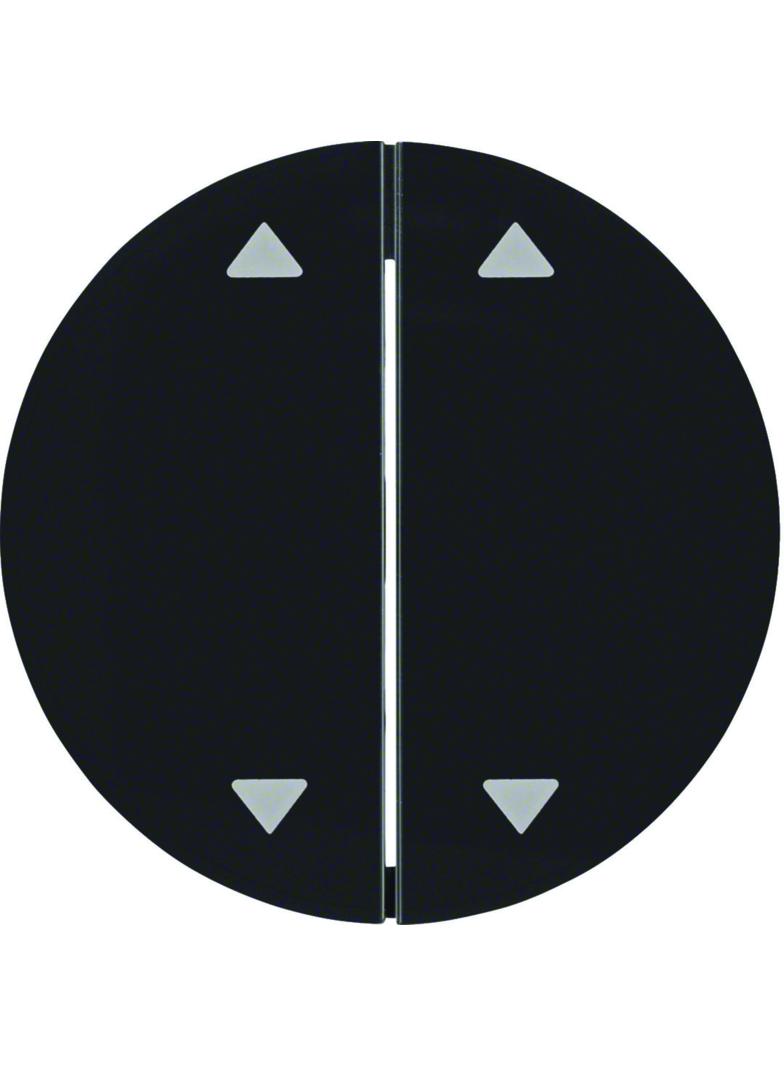 BERKER R.1/R.3 Klawisze z nadrukowanym symbolem strzałki do łącznika 2-klawiszowego czarny połysk 16