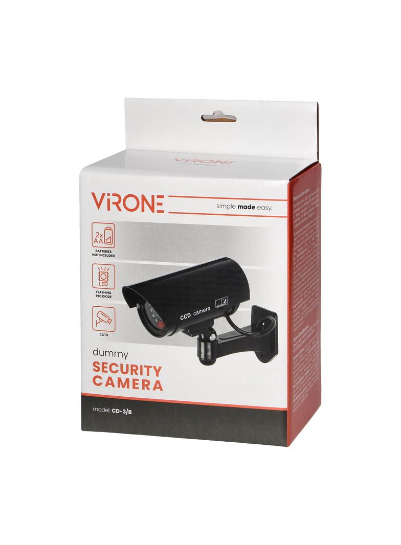 Atrapa kamery monitorującej CCTV, bateryjna, czarna