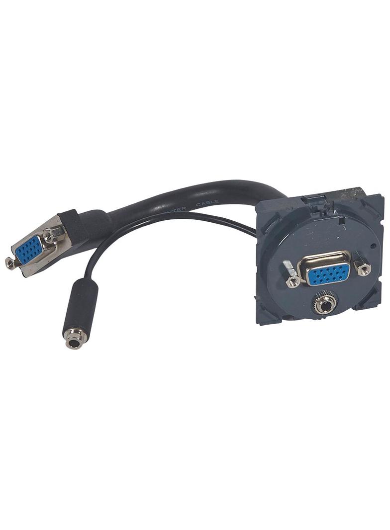 CELIANE - GNIAZDO HD15 + JACK 3,5 MM Z PRZEWODEM, Legrand