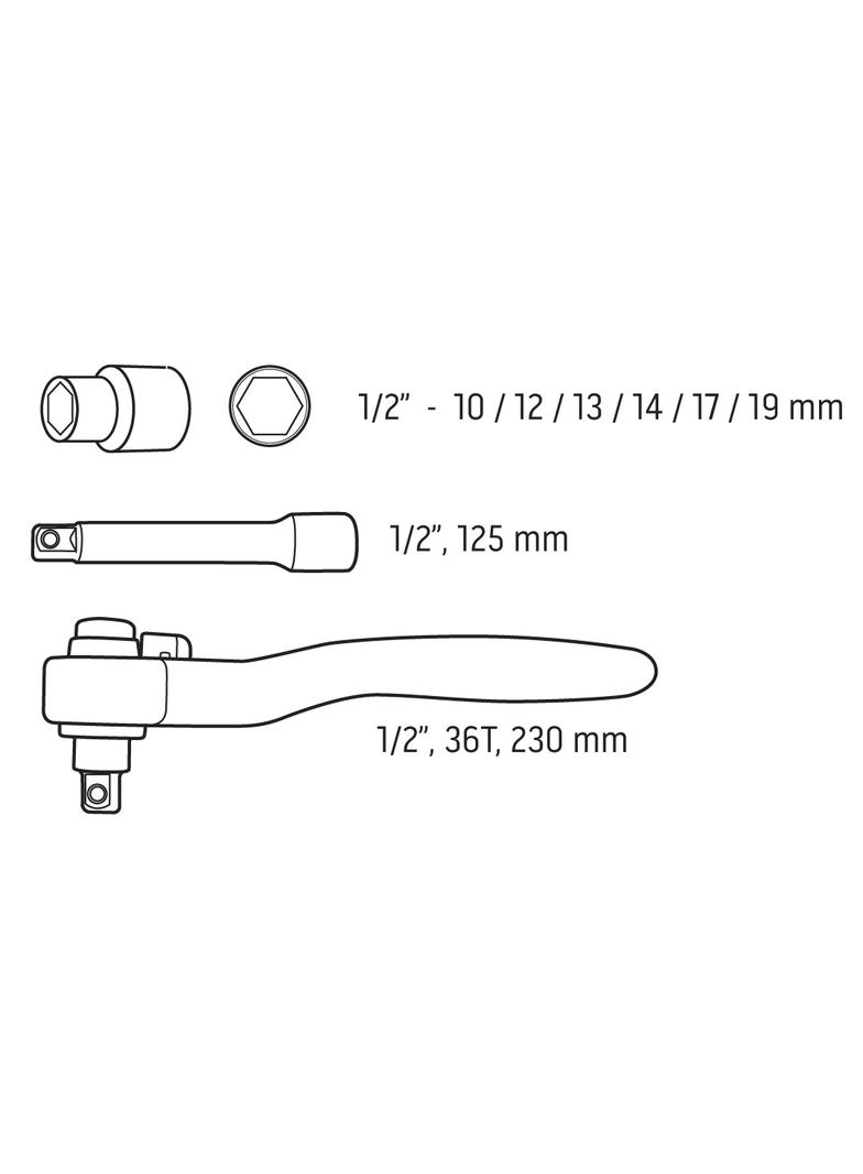 Klucze nasadowe 1000V, 8 szt..