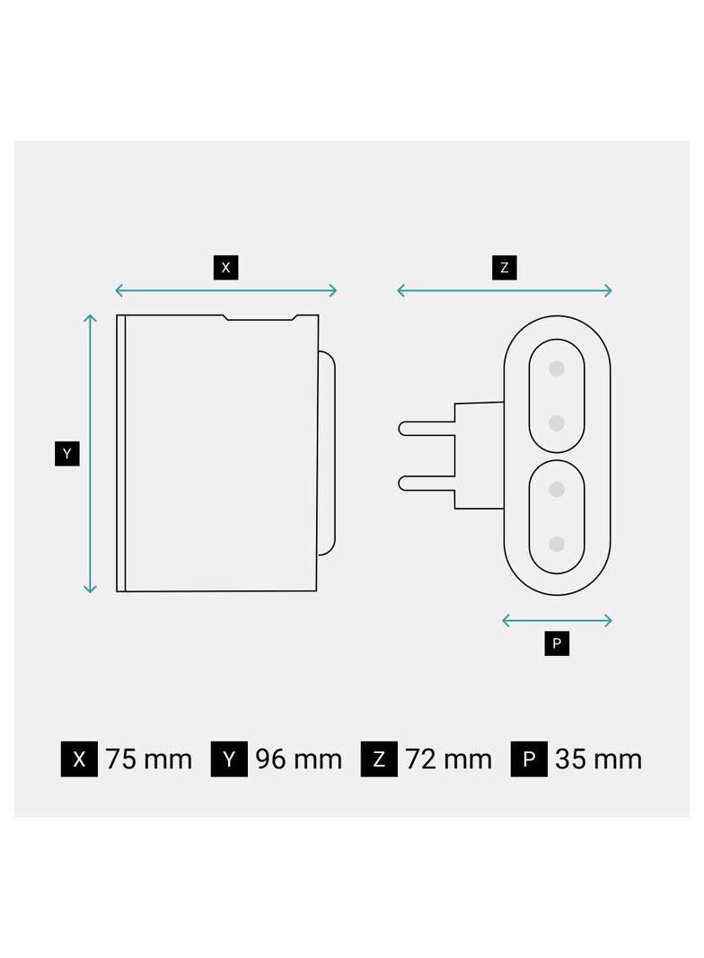 Rozgałęźnik 2-Gniazdowy Usb A+C Biały/Grafitowy Helmo 049401 LEGRAND