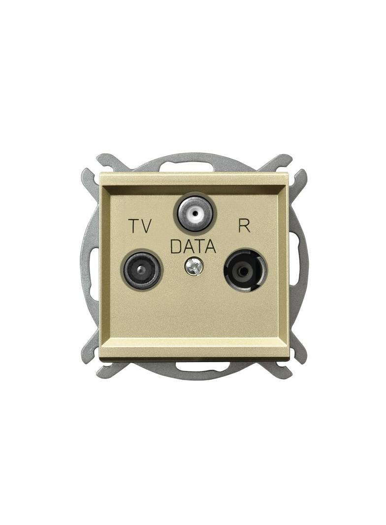 SONATA Gniazdo RTV-DATA - kolor szampański złoty