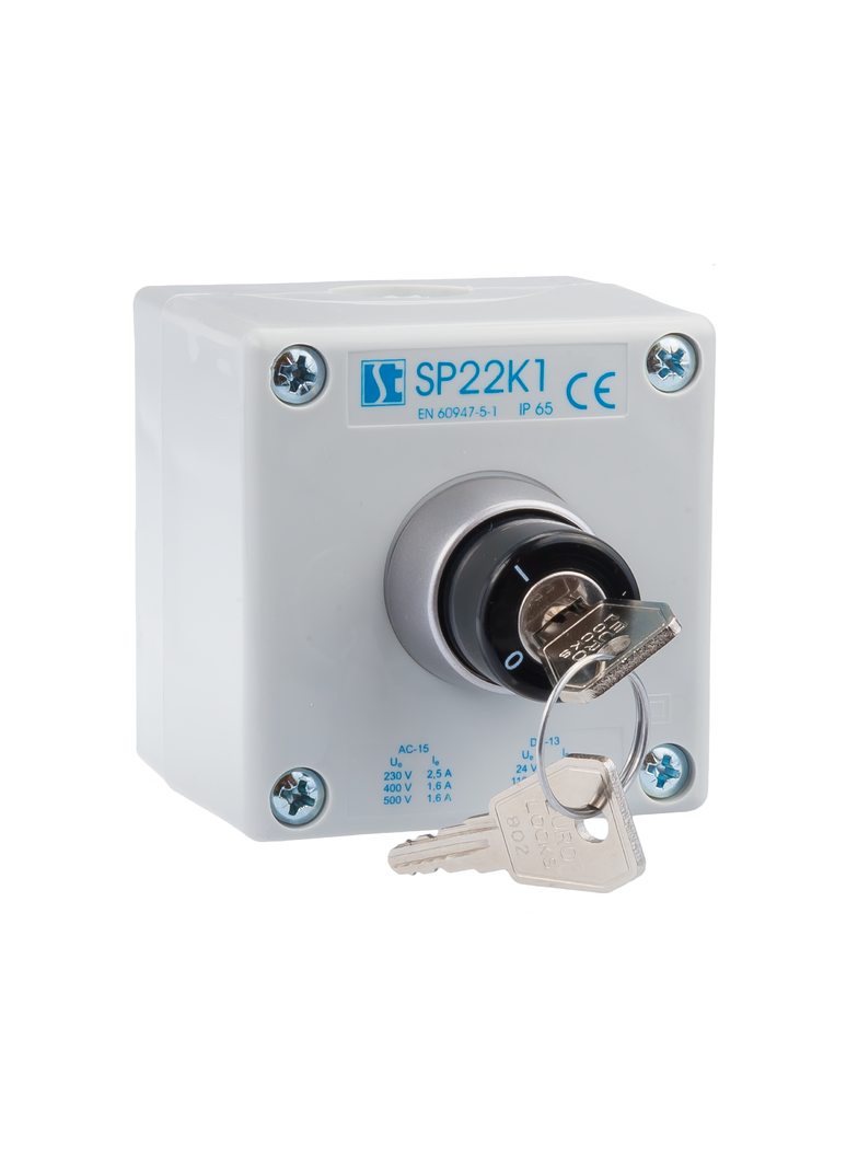 KASETA KOMPLETNA 1-OTWOROWA Z PRZYCISKIEM SAV I 2 PRZEPUSTAMI M20