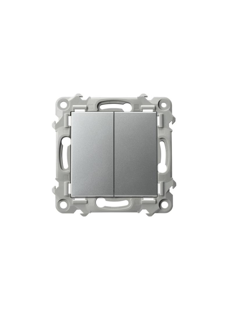 SZAFIR Łącznik podwójny zwierny - kolor srebro