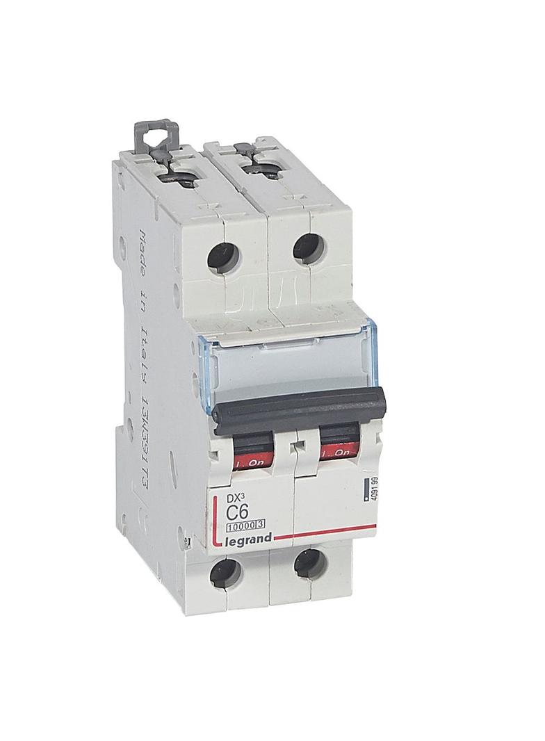 WYŁĄCZNIK NADPRĄDOWY S 312 2P C 6A 10000A SERII DX3, Legrand