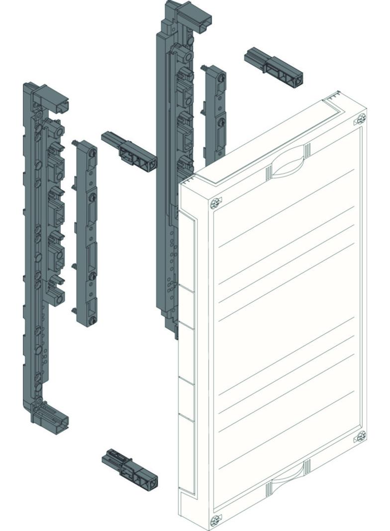 Blok univers N dla szyn zbiorczych pozomy 4/5 polowy 450x250mm UE31E0A HAGER