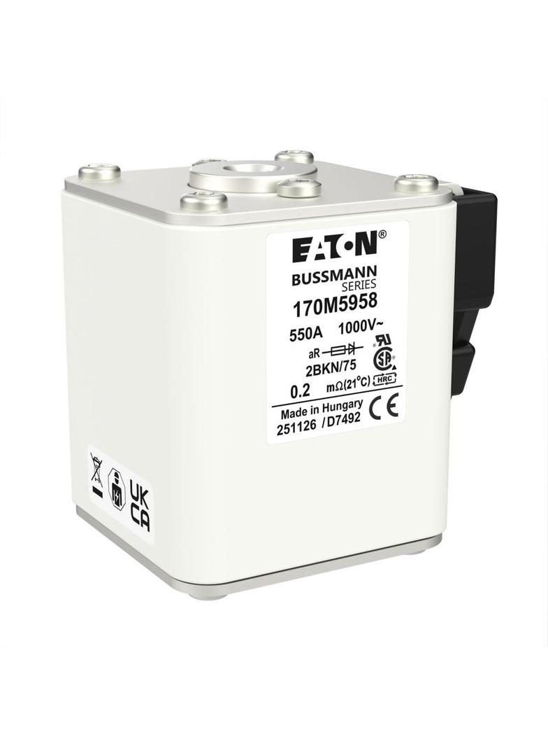 FUSE 550A 1000V 2BKN/75 AR UR Wkładka szybka 550A AC 1000V rozmiar 2 59x77x75 mm aR IEC UL 170M5958