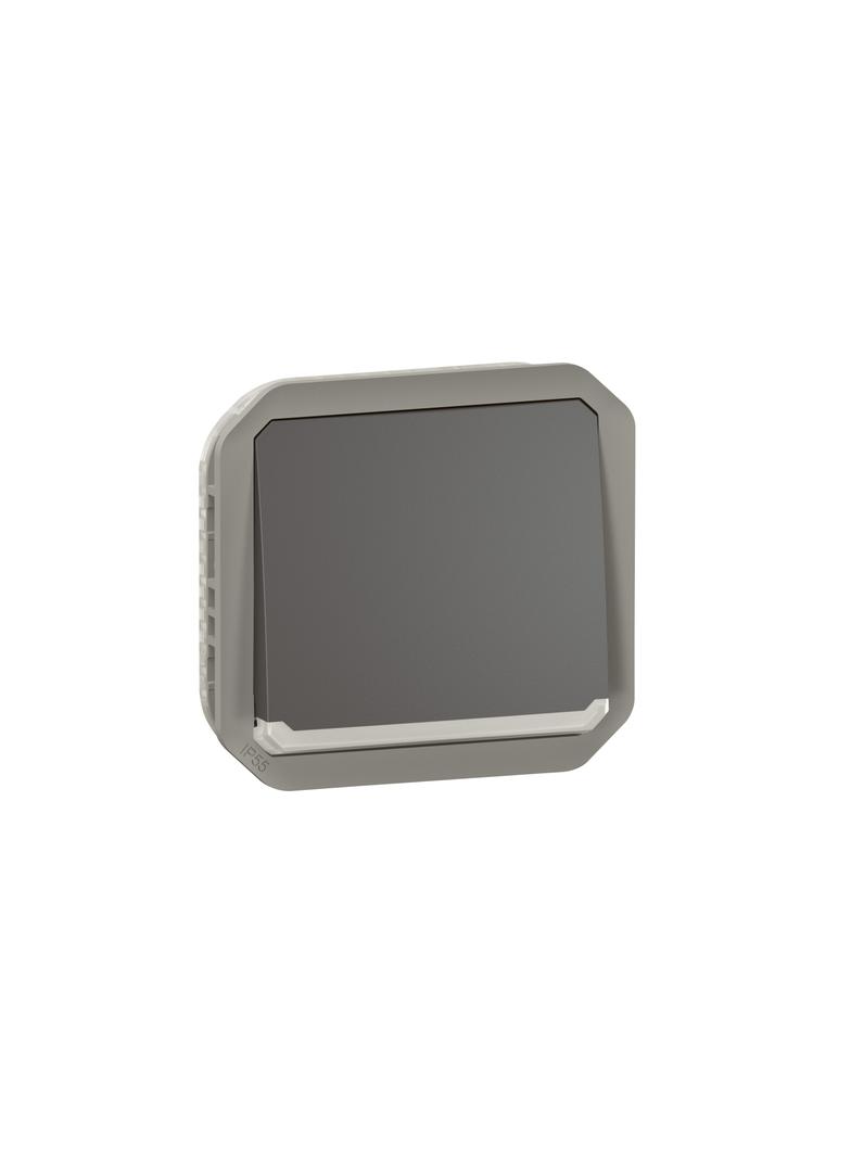 NOWE PLEXO - PRZY. PRZEŁĄCZNY NO/NC Z PODŚWIETL. MECHANIZM 10A- 250V ANTRACYT 069816L LEGRAND