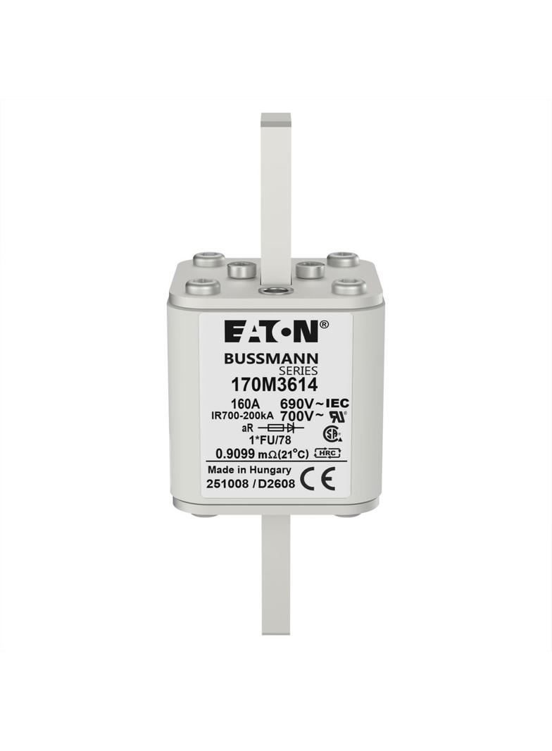 FUSE 160A 690V 1*FU/78 AR UC Wkładka szybka 160A AC 690V rozmiar 1 45x45x110 mm aR, 170M3614 EATON