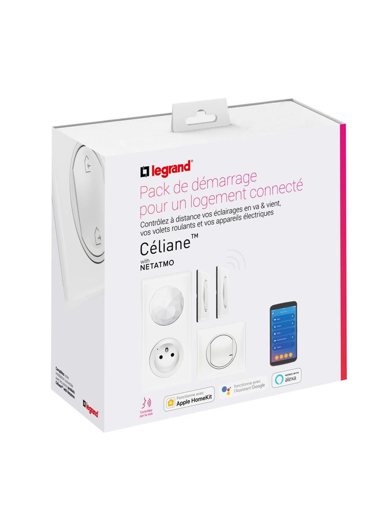 CELIANE WITH NETATMO - ZESTAW STARTOWY ROZSZERZONY (GNIAZDO CONTROL, ŁĄCZNIK BEZPRZEWODOWY WYJŚCIE/P