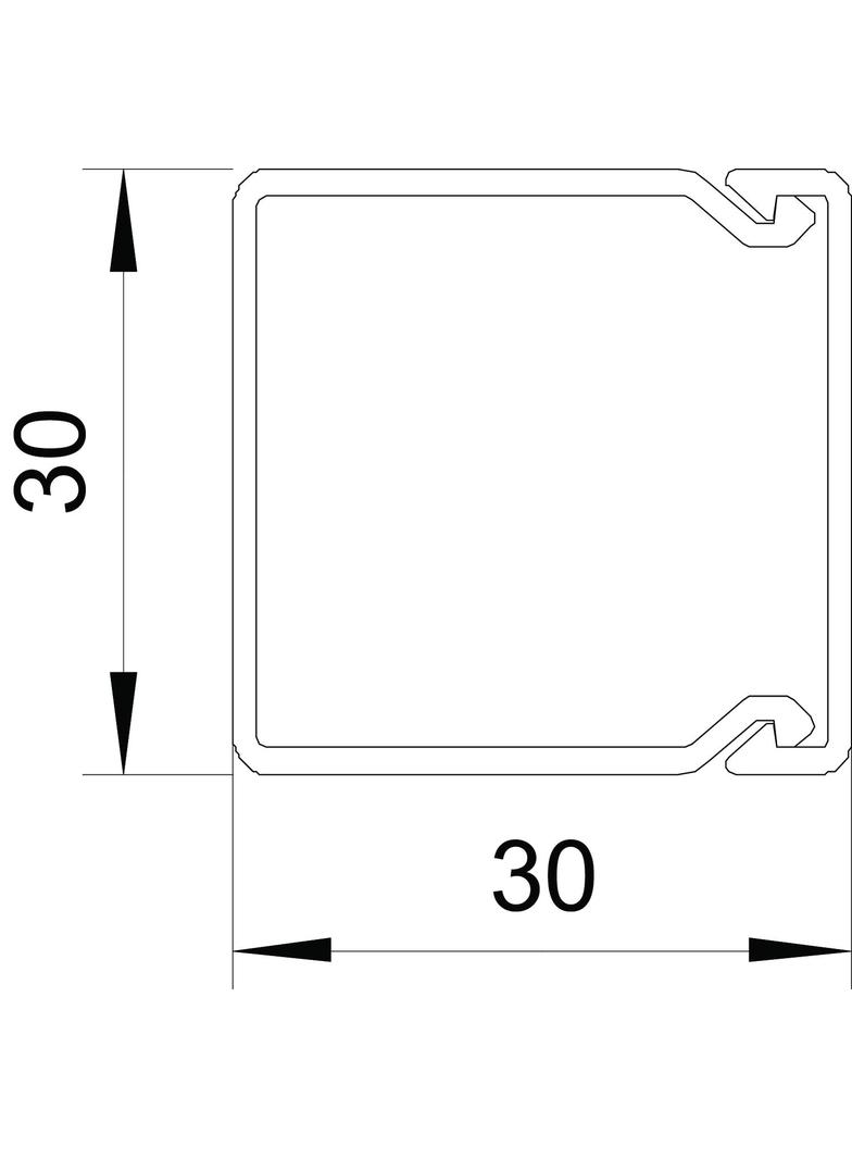WDK 30030 KANAŁ ŚCIENNY I SUFITOWY 30X30X2000