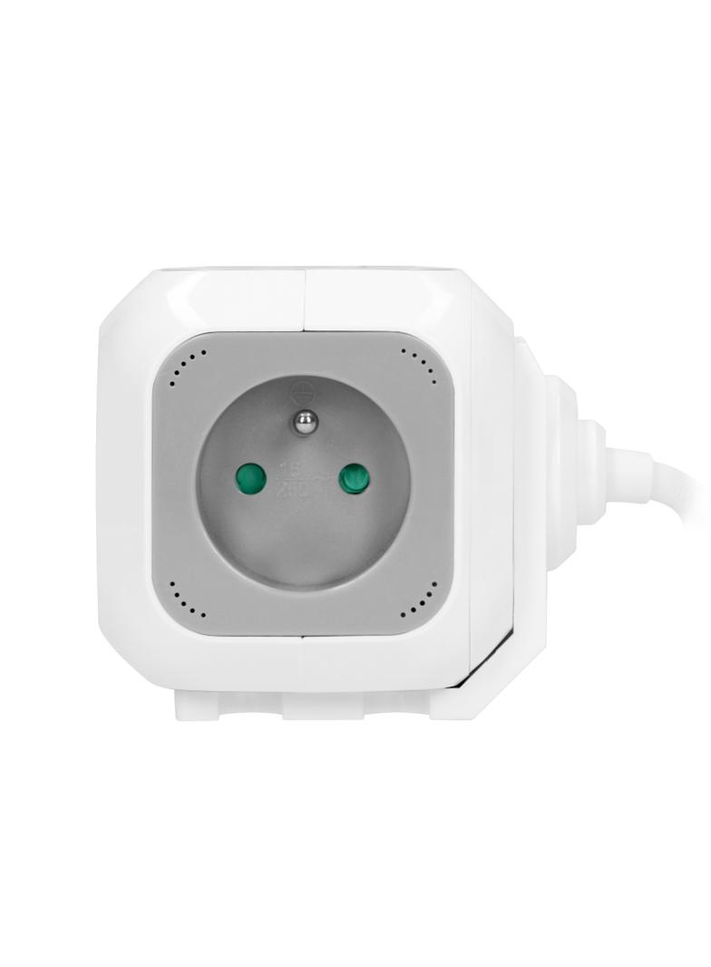 Przedłużacz 4 krotny ładowarka 2xUSB 1,4m H05VV-F 3x1mm2 szaro-biały OR-AE-13144 ORNO