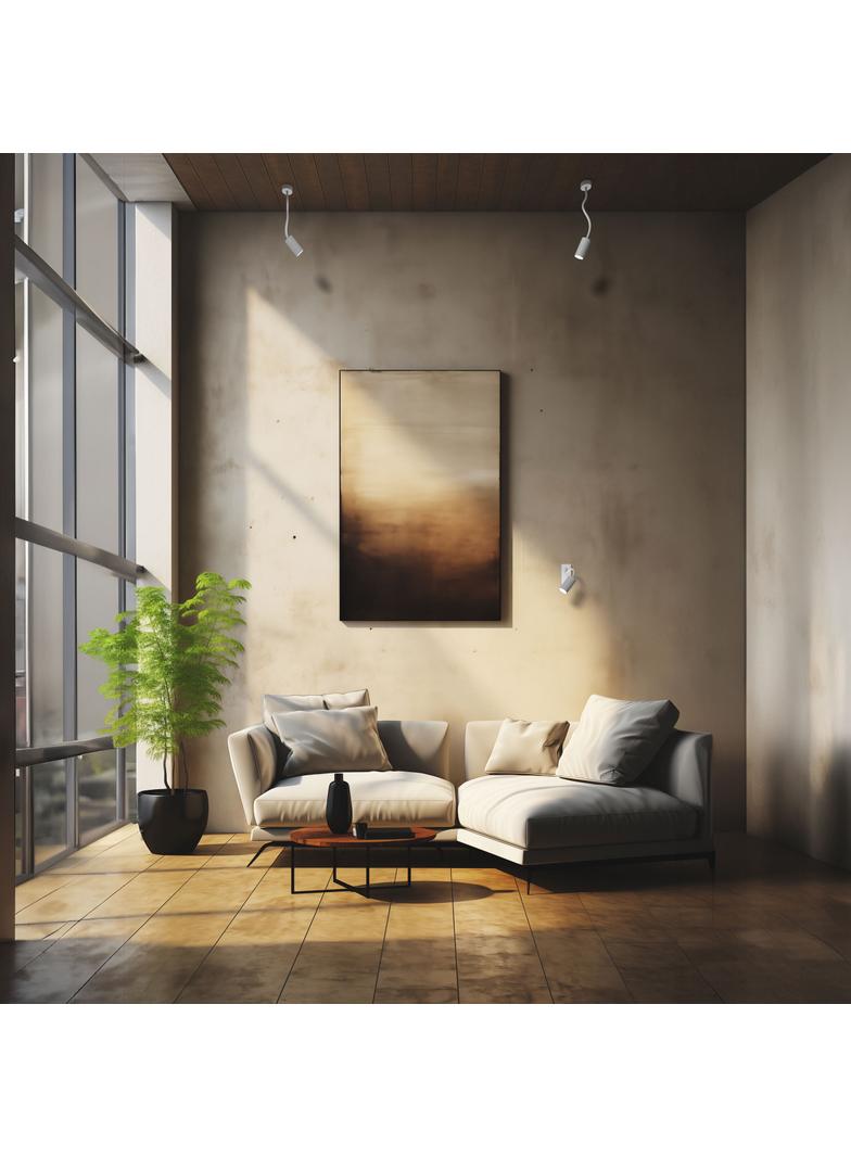 VARIOSA FLEXI GU10 BAZA 230V IP20 55x100x410MM BIAŁY OKRĄGŁA