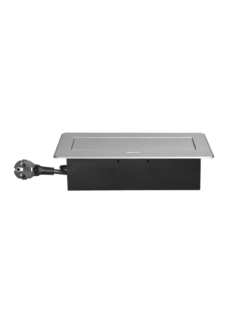 Gniazda meblowe wpuszczane w blat z płaskim frezowanym rantem, ładowarką USB i przewodem 1,5m, 2x2P+ OR-GM-9035/G ORNO