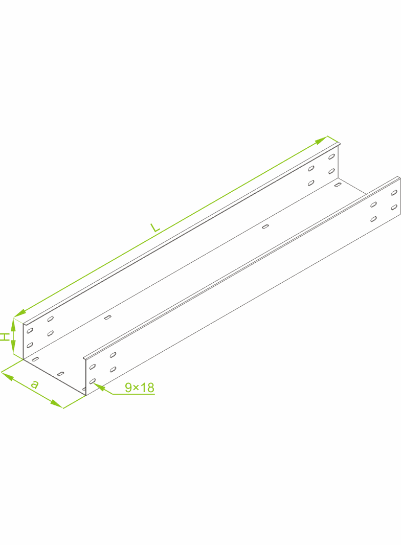 KZC300H100/3 KORYTKO 2,0 MM