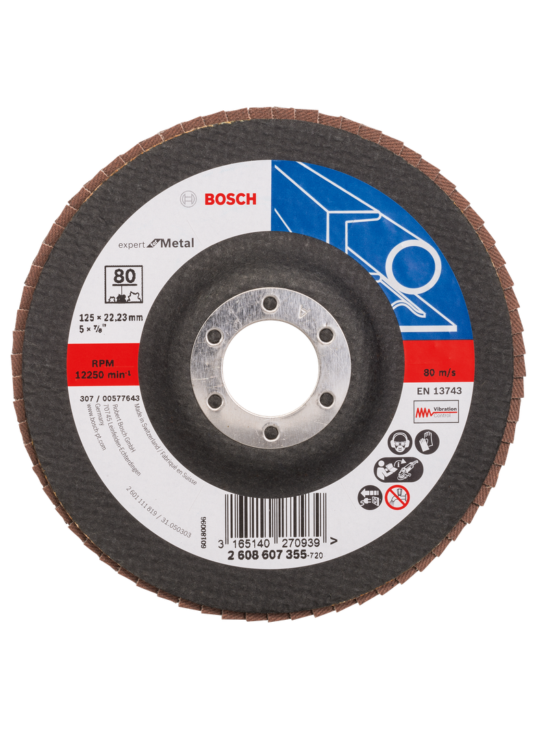 FLAP DISC BLUE METAL 125X80