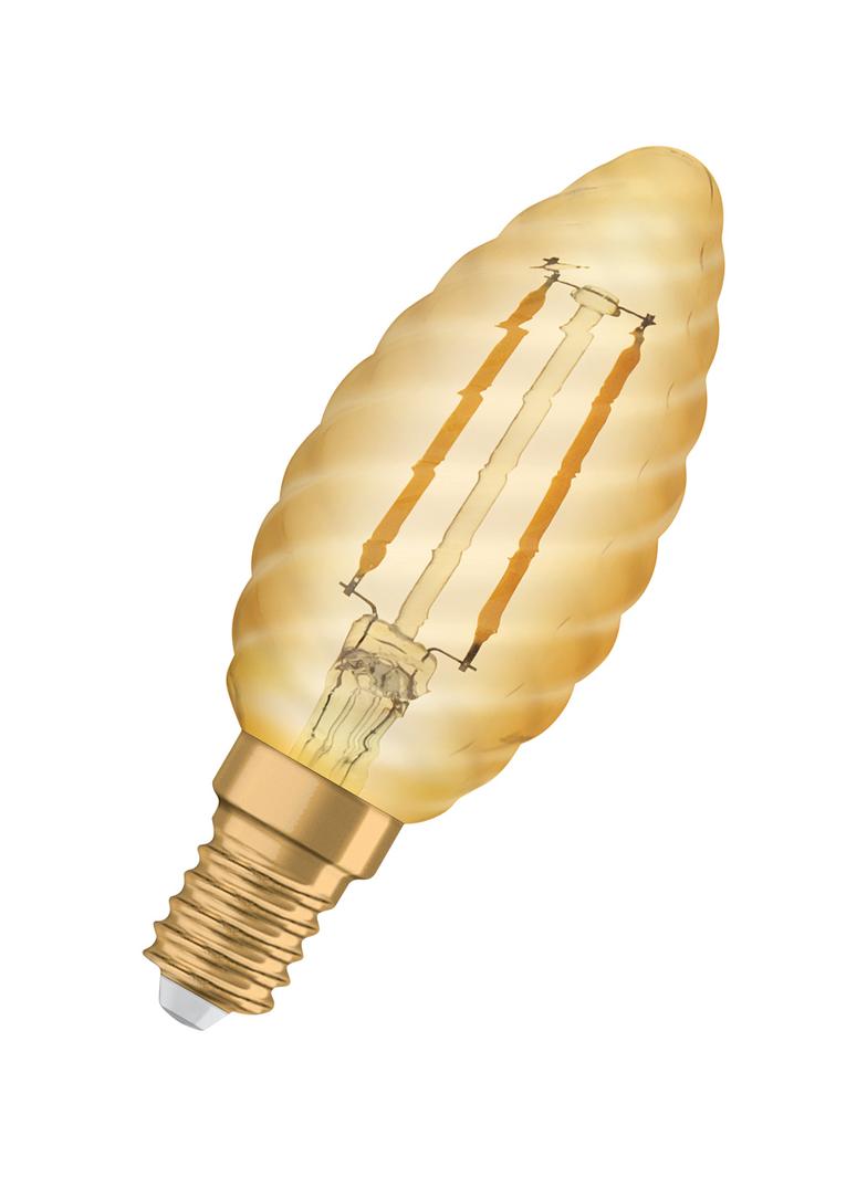 Lampa LED Vintage 1906 CL BW Filament szkło przezroczyste GOLD 12 non-dim 1,5W 824 E14