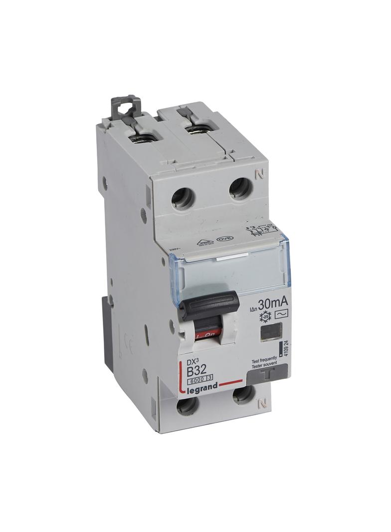 Wyłącznik Różnicowo-Nadprądowy 2P 32A B 0,03A Typ AC P312 DX3 410924 LEGRAND