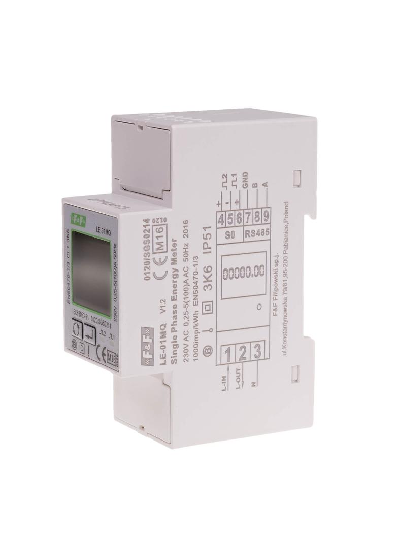 "Jednofazowy licznik zużycia energii czynnej i biernej Modbus RTU 100(5)A