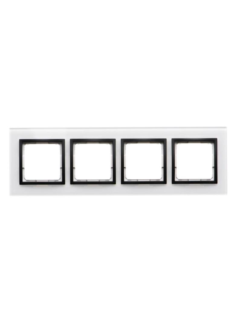 Simon 54 NATURE WMDZ-0140xS-068 Ramka 4-krotna Nature-Szkło, CZARNA PERŁA, IP20/IP44. (IP44-należy z DRN4/68 KONTAKT