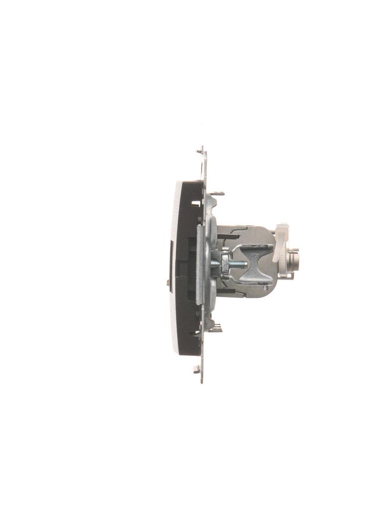 Simon 54 Gniazdo komputerowe pojedyncze RJ45 kategoria 6 ekranowane z przesłoną przeciwkurzową brąz