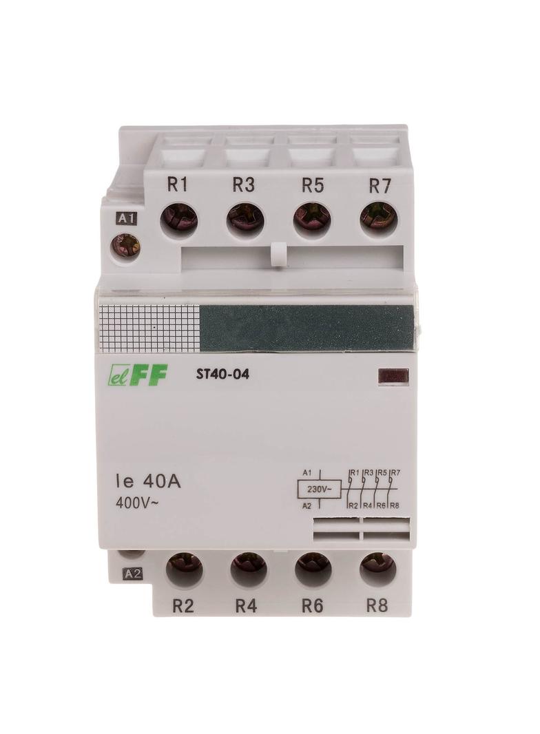 Stycznik modułowy, montaż na szynie, styki 4NC, 40A