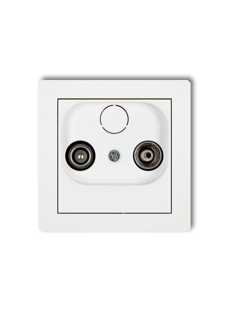 DECO Mechanizm gniazda abonenckiego RTV przelotowego 9dB biały mat