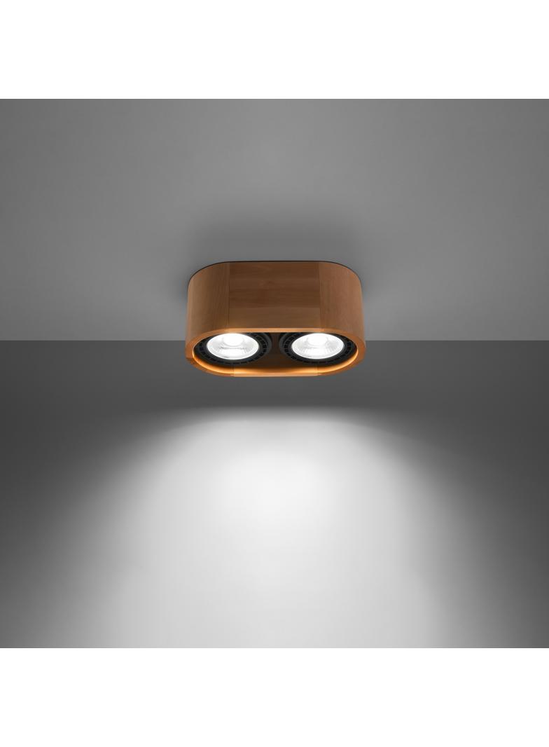 Sollux Plafon BASIC 2 naturalne drewno SL.0914